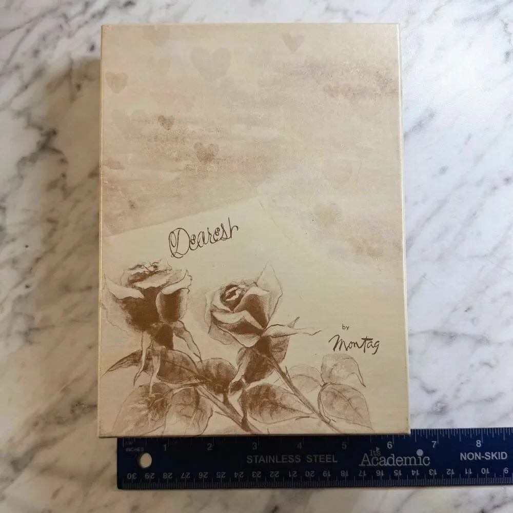 Vintage Montag's Dearest Boxed Stationery Set, Near Complete